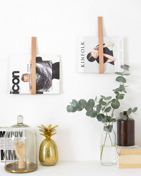 Полки и вешалки handmade из старых ремней