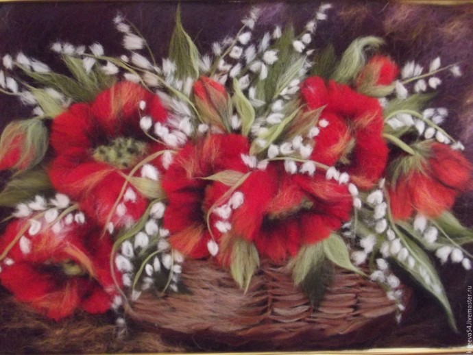 ​Восхитительные букеты в технике шерстяной акварели: идеи для творчества