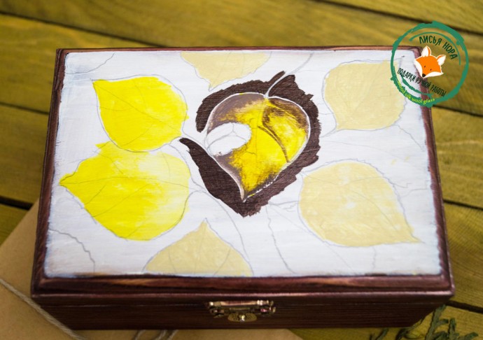 Браширование и роспись шкатулки