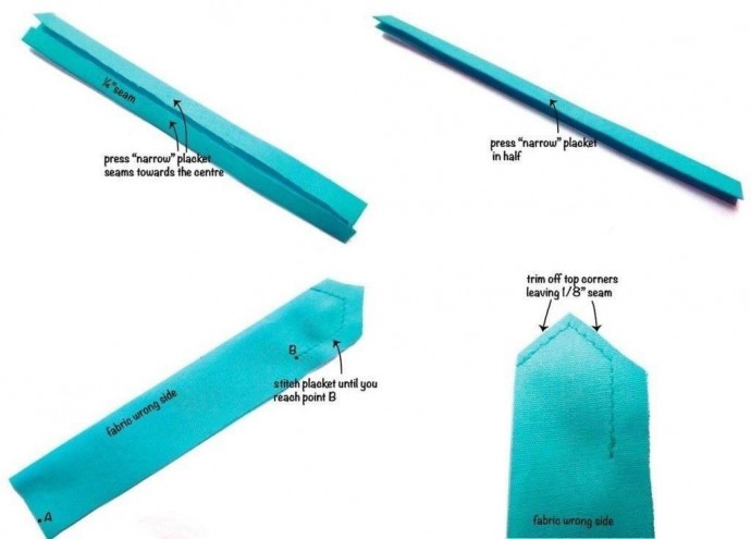 Обработка разреза на рукаве планкой