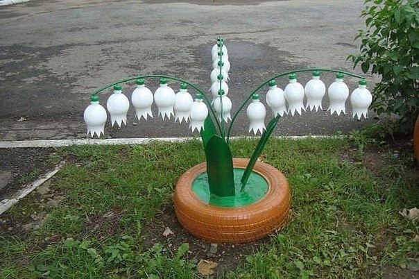 Цветы из пластиковых бутылок