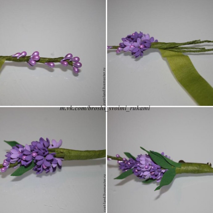 ​Весенняя брошь из фоамирана