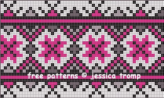 Жаккардовые узоры: схемы