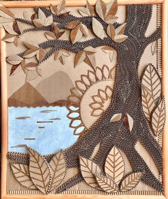 Необычные картины из картона