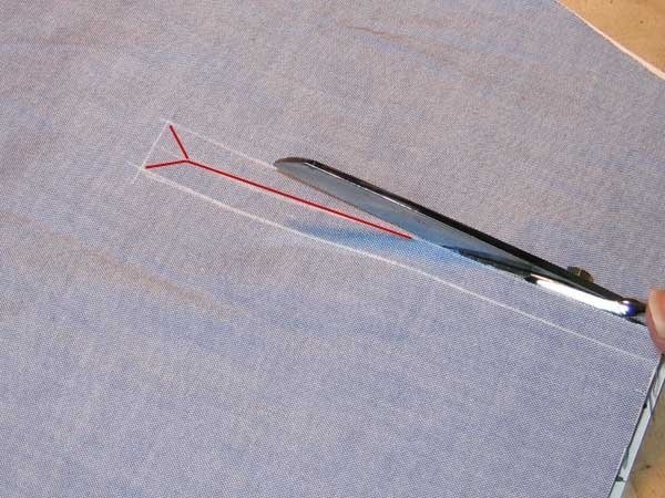 Очень простая обработка разреза рукава планкой