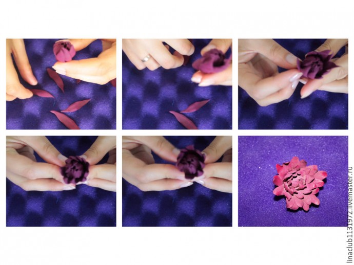 ​Шкатулка с букетом цветов из полимерной глины в осенних тонах