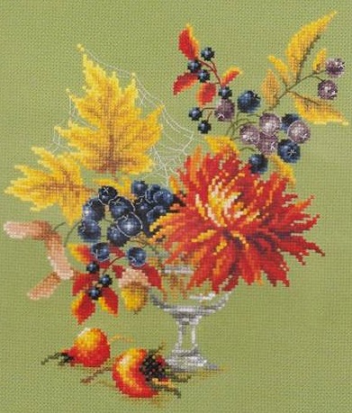 Чудесная вышивка в ожидании осени