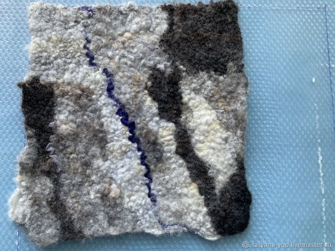 Валяем образец с флисом Шетланда