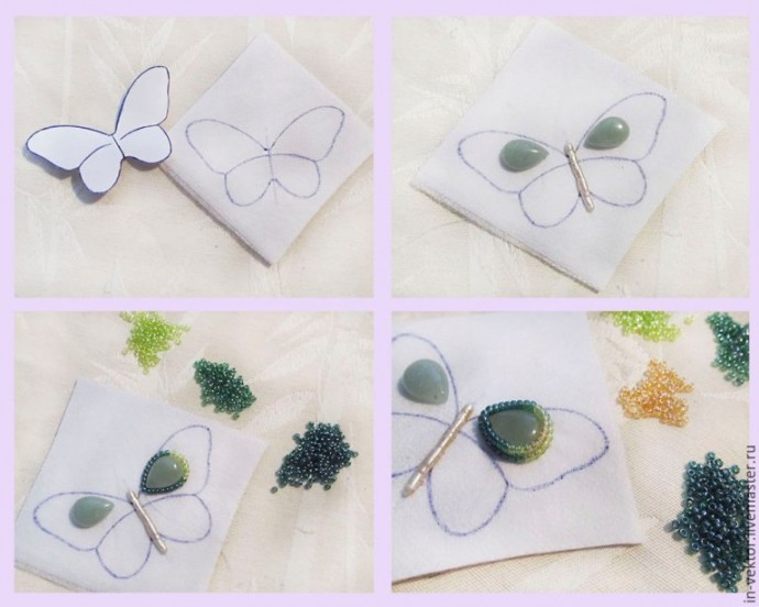 ​Брошка в виде бабочки