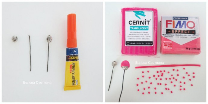 Малина из полимерной глины