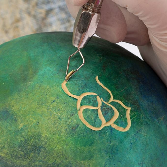 Ваза в технике сграффито