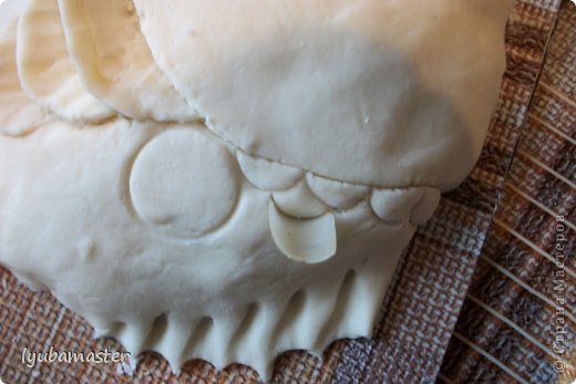 Рыбка "Ажурная" из солёного теста в стиле гжель