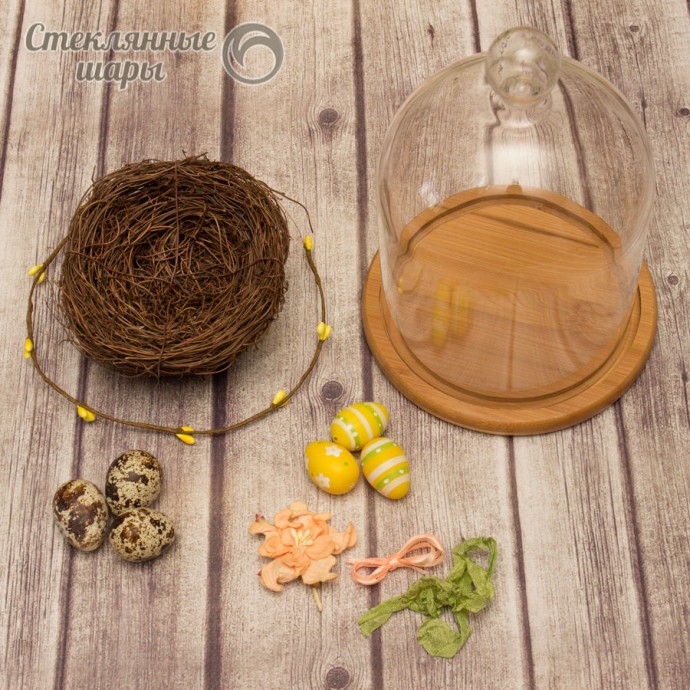 Витражная птичка