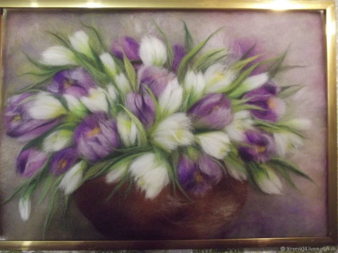 ​Восхитительные букеты в технике шерстяной акварели: идеи для творчества