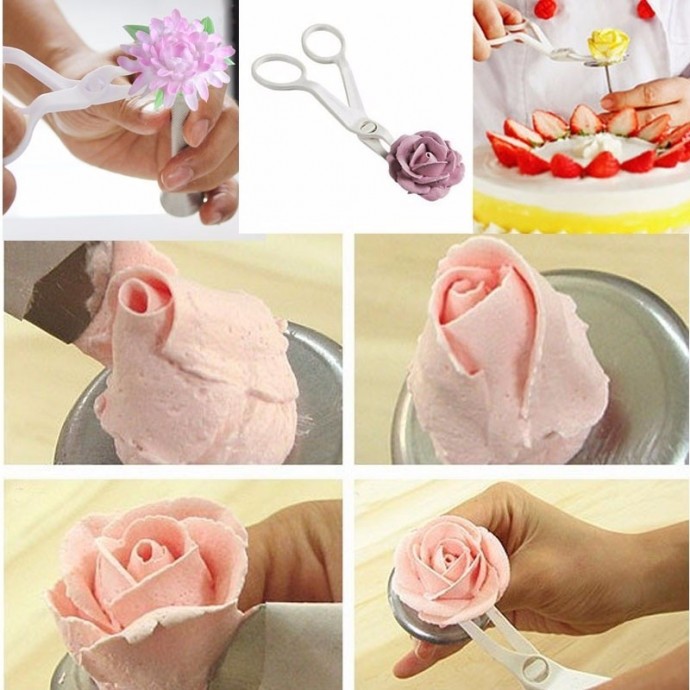 Как сделать розу из крема