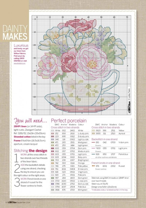 Схемы прекрасных цветов для вышивки