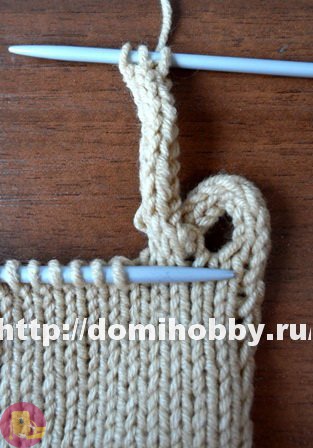 ​Закрытие петель с оформлением края шнуром