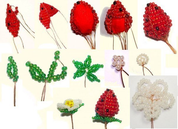 Клубника из бисера