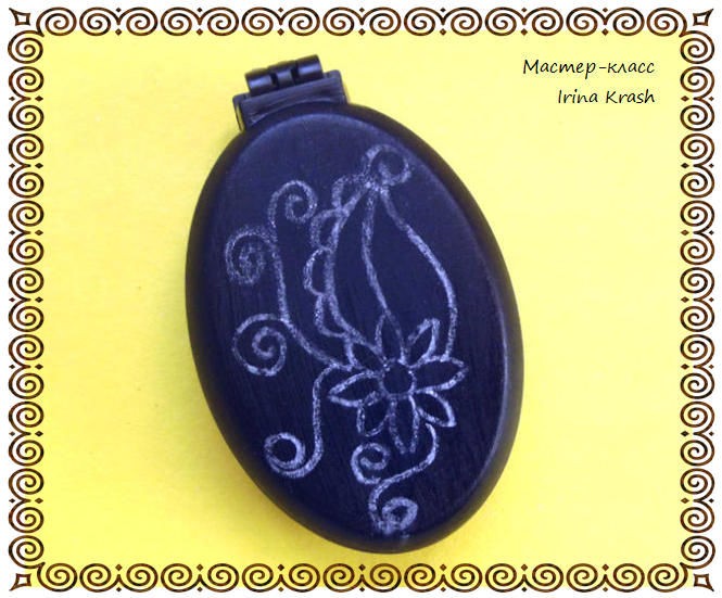 Расческа с точечной росписью