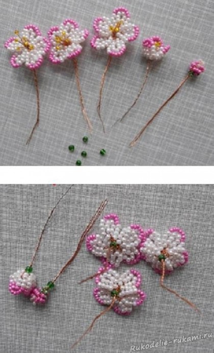 Весенний цвет: красота из бисера