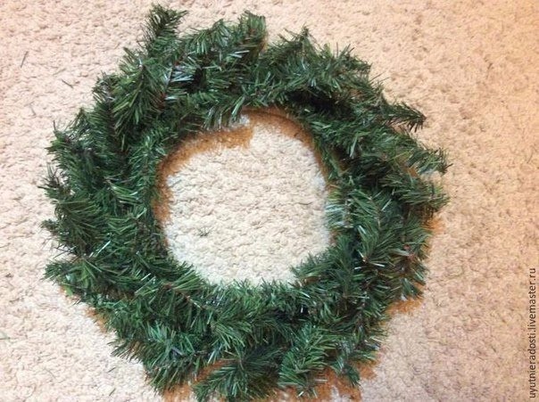Новогодний веночек своими руками