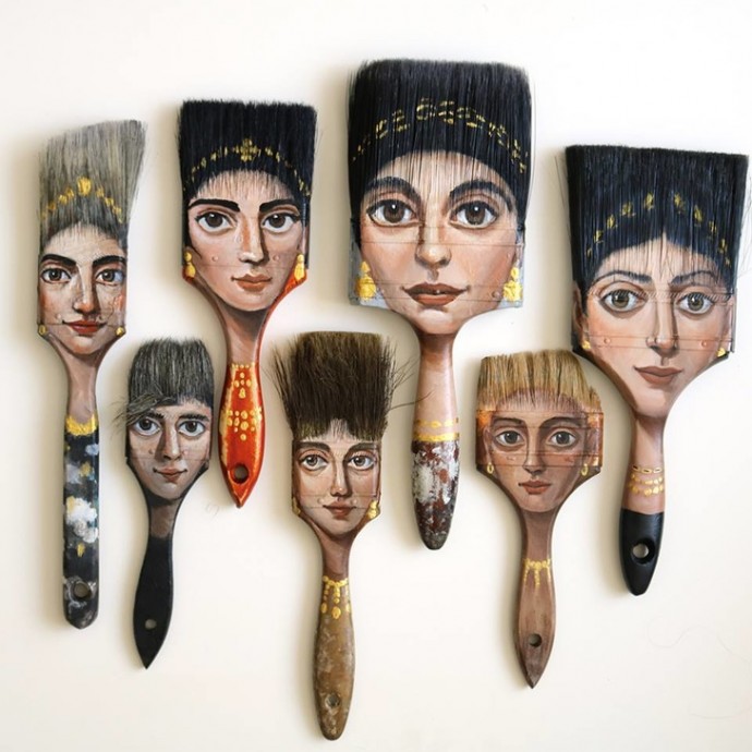 Художественная роспись кистей для краски