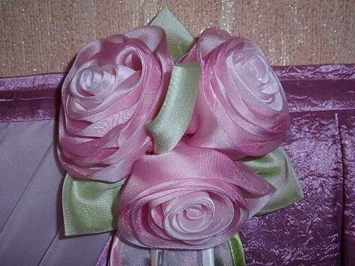​Изготовление букета роз из ткани для штор