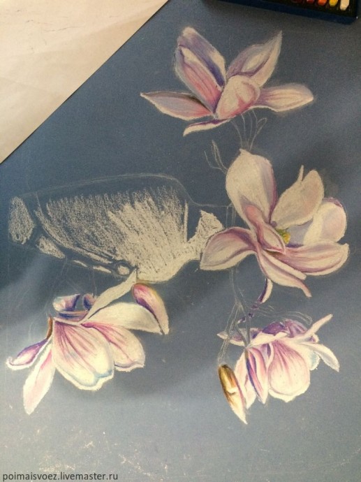 Рисуем сухой пастелью вазу с цветами Рисуем сухой пастелью вазу с цветами