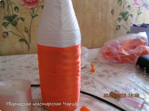 Свадебные бутылки: мастер-класс