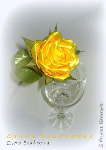 ​Восхитительная роза из лент: мастер-класс