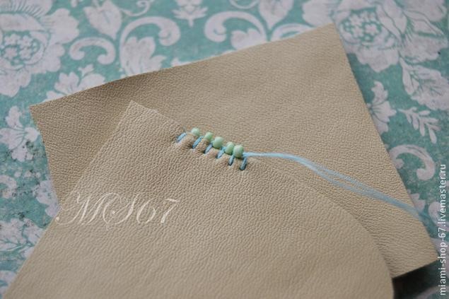 Красивая вышивка бисером края изделия