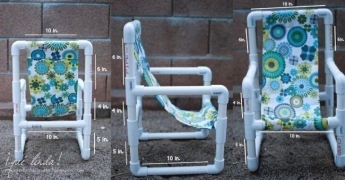 ​Лёгкий стул из пластиковых труб