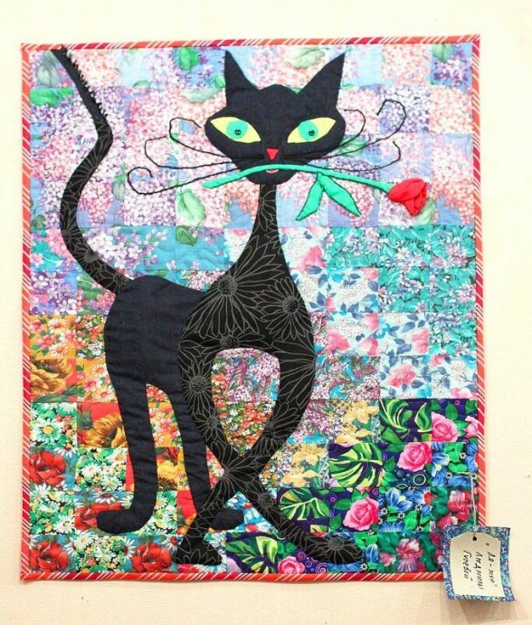 Картины в технике пэчворк: животный мир