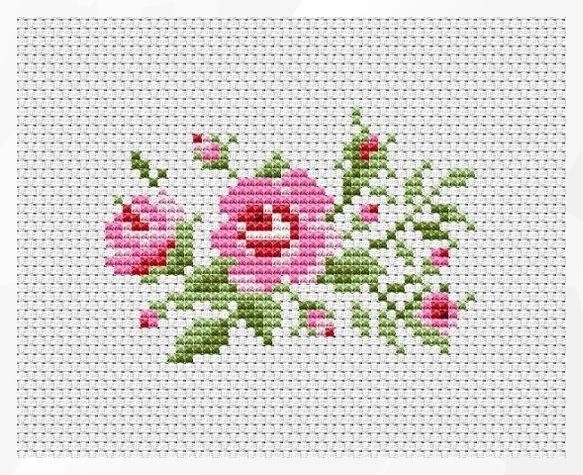 Вышиваем минималистические розочки