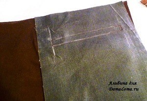 Прорезной карман на молнии для джинсовых юбок/брюк