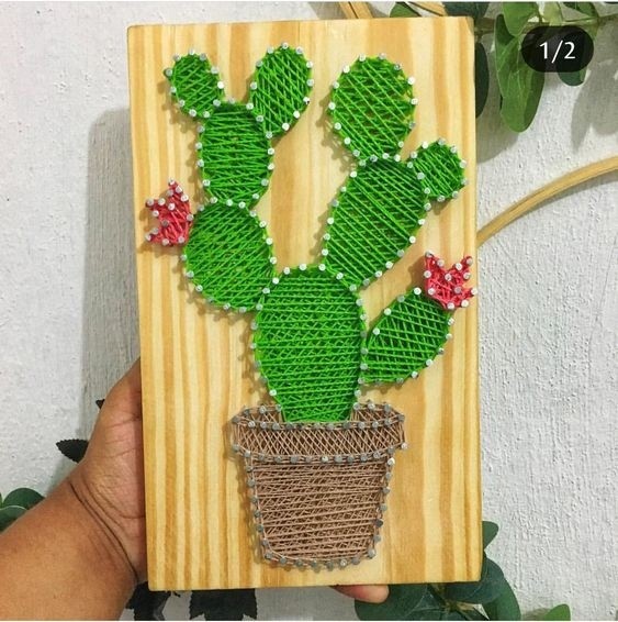 Панно с кактусами