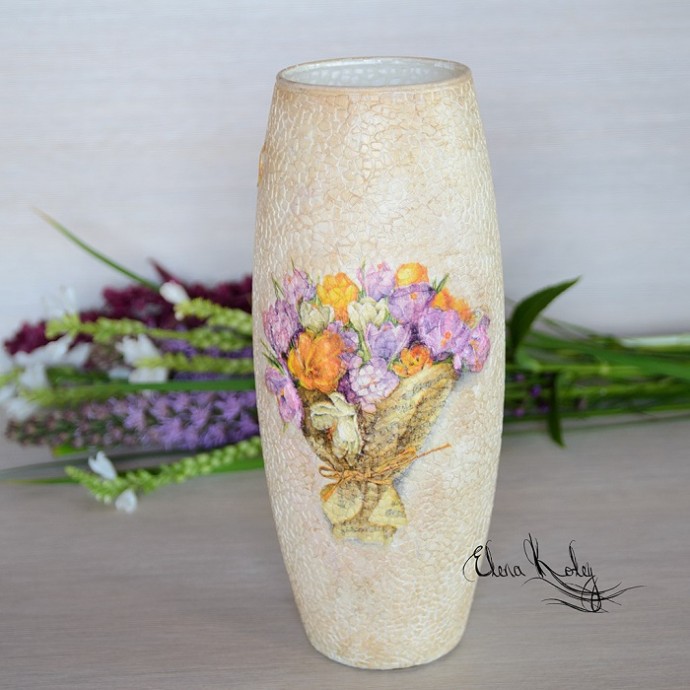 ​Декорируем вазу "Крокусы": часть 3