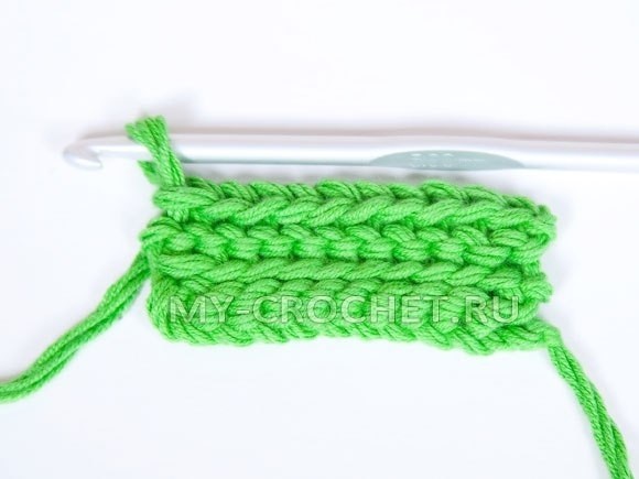 ​Как связать полустолбик без накида (соединительный столбик)