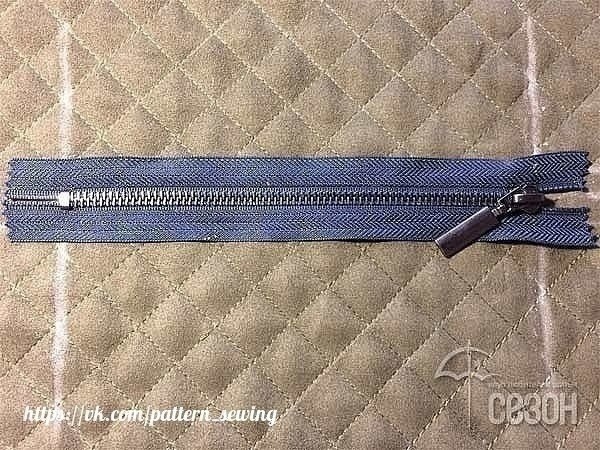 Карман с листочкой на молнии