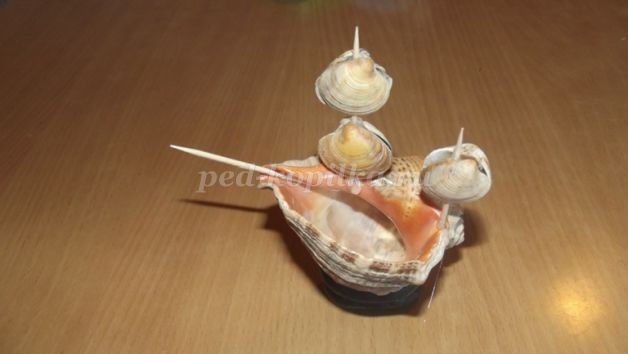 Кораблик из ракушек: мастер-класс