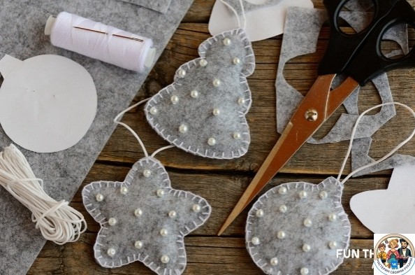 Ёлочные игрушки из фетра