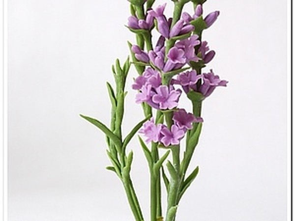 Лепим веточки лаванды из полимерной глины без использования молдов: часть 3