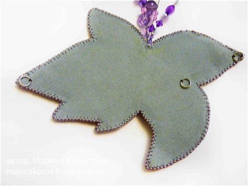 Вышиваем бисером колье с цветком: часть 3