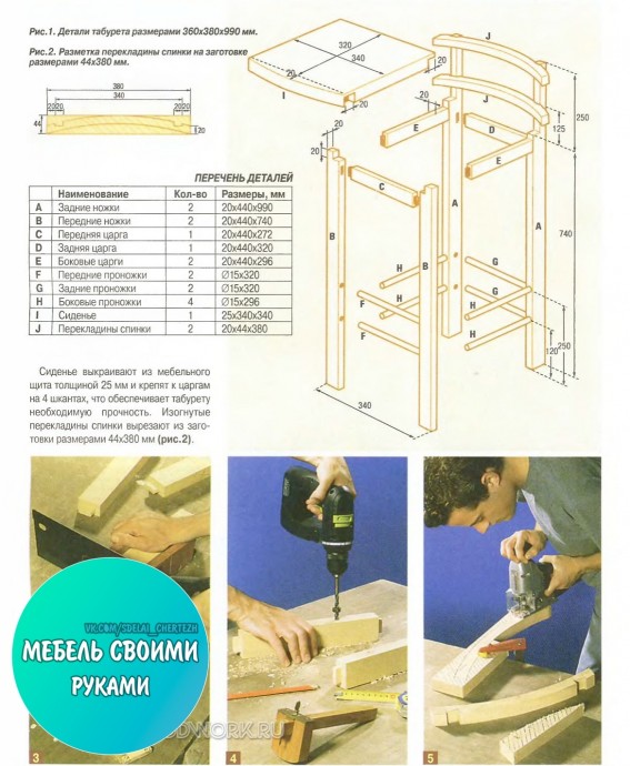 Делаем барный стул своими руками