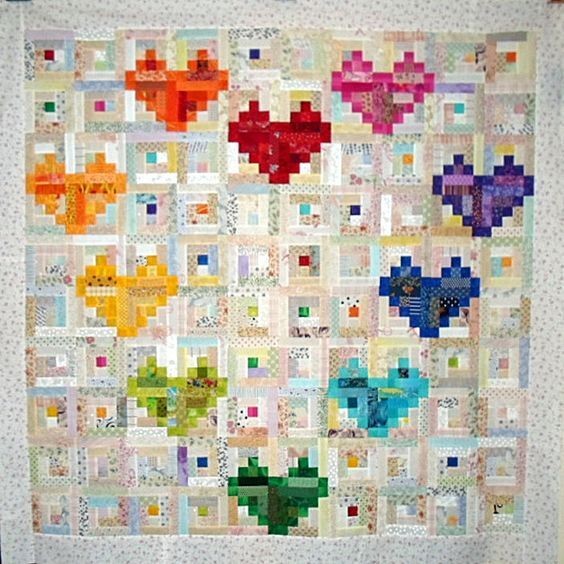 ​Сердечки в технике лоскутного шитья