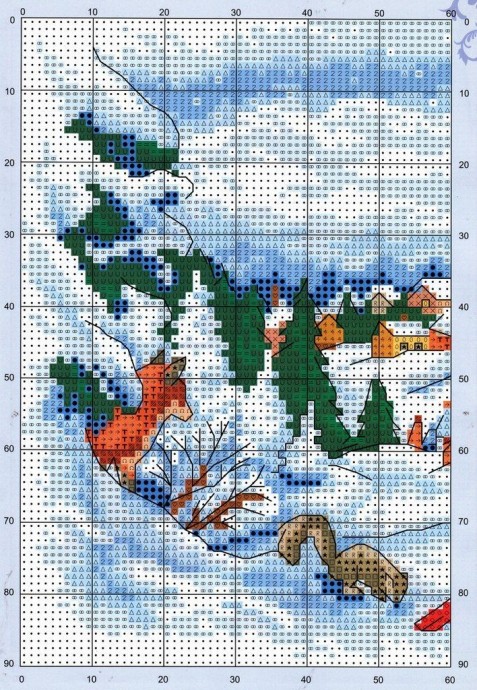 Вышиваем зимние пейзажи: часть 7