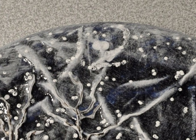 ​Мастер-класс по декорированию часов "Синяя зима": часть 2