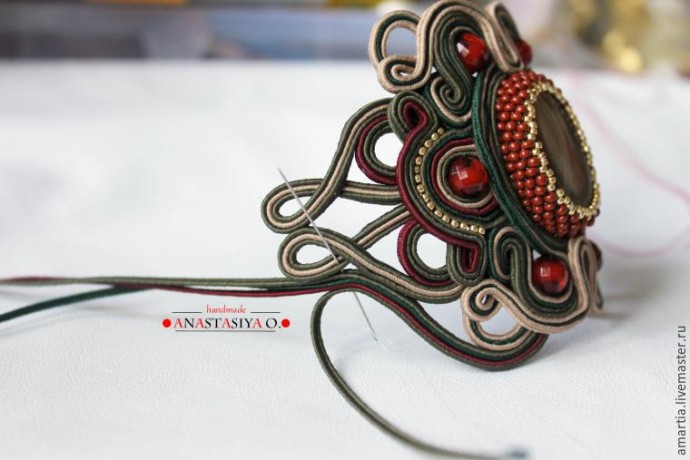 Создание шикарного сутажного браслета с агатом: часть 4