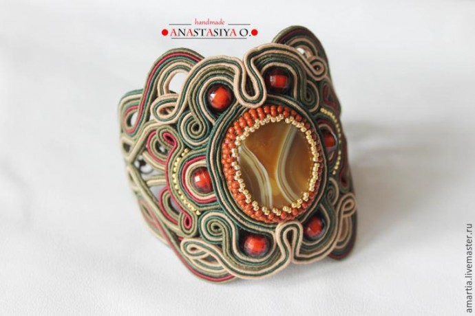 Создание шикарного сутажного браслета с агатом: часть 5