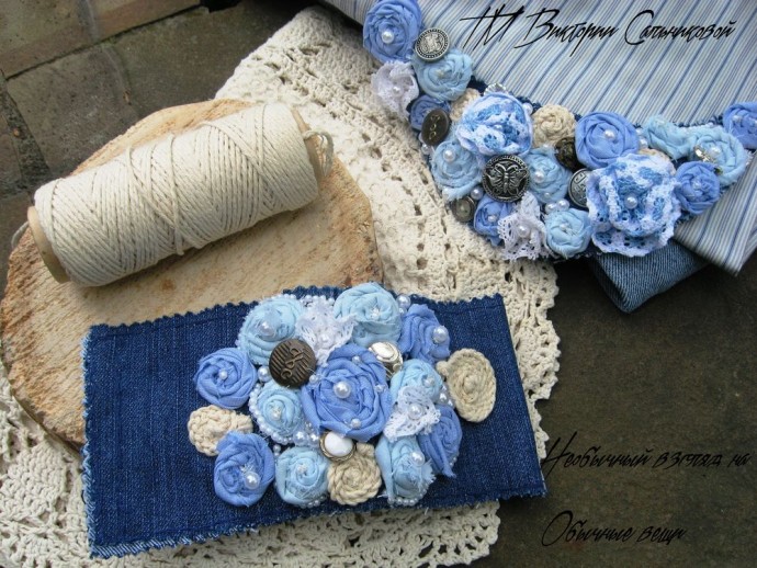 Мастерим текстильное колье в стиле бохо